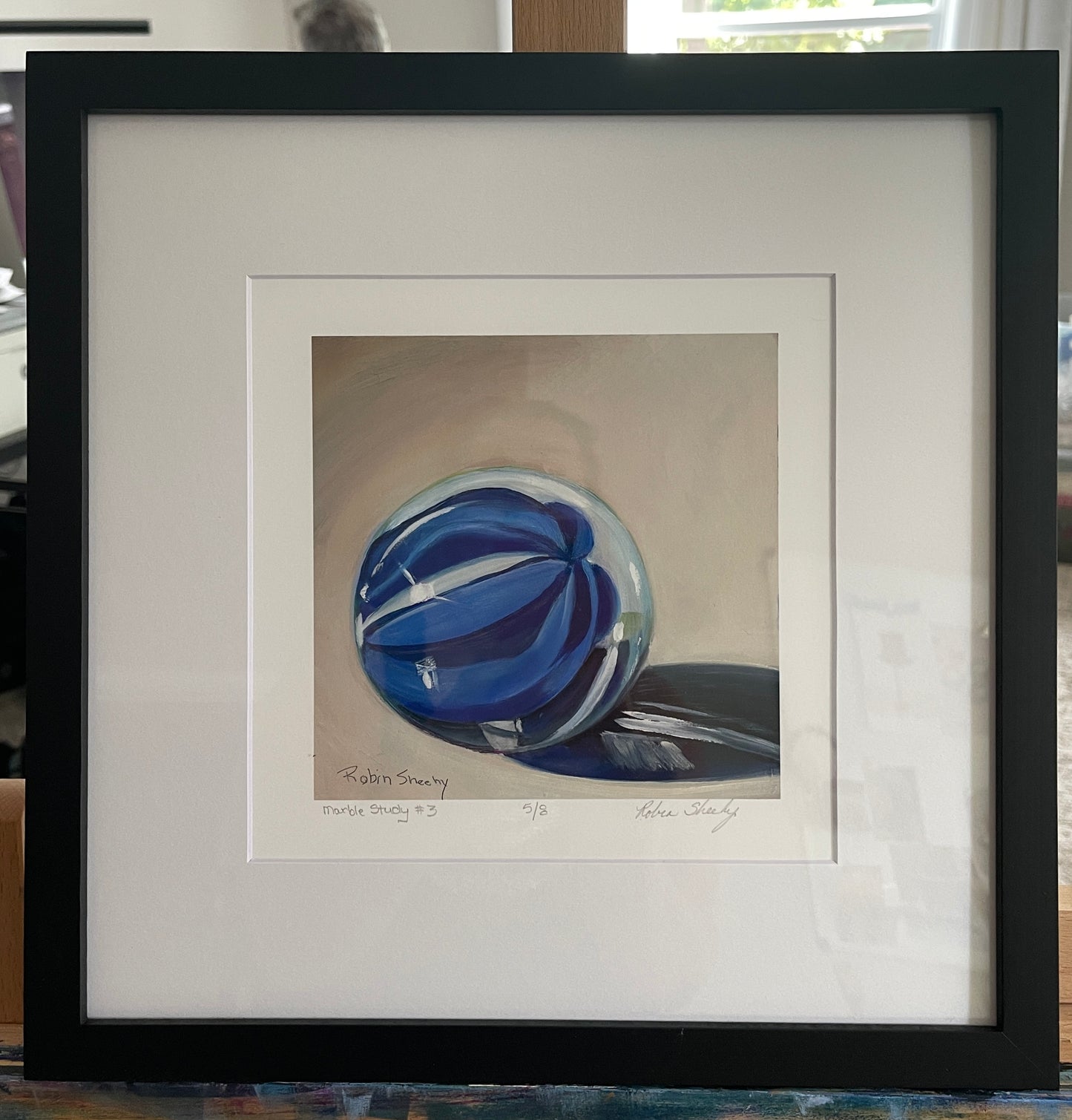 Framed Blue marble study print